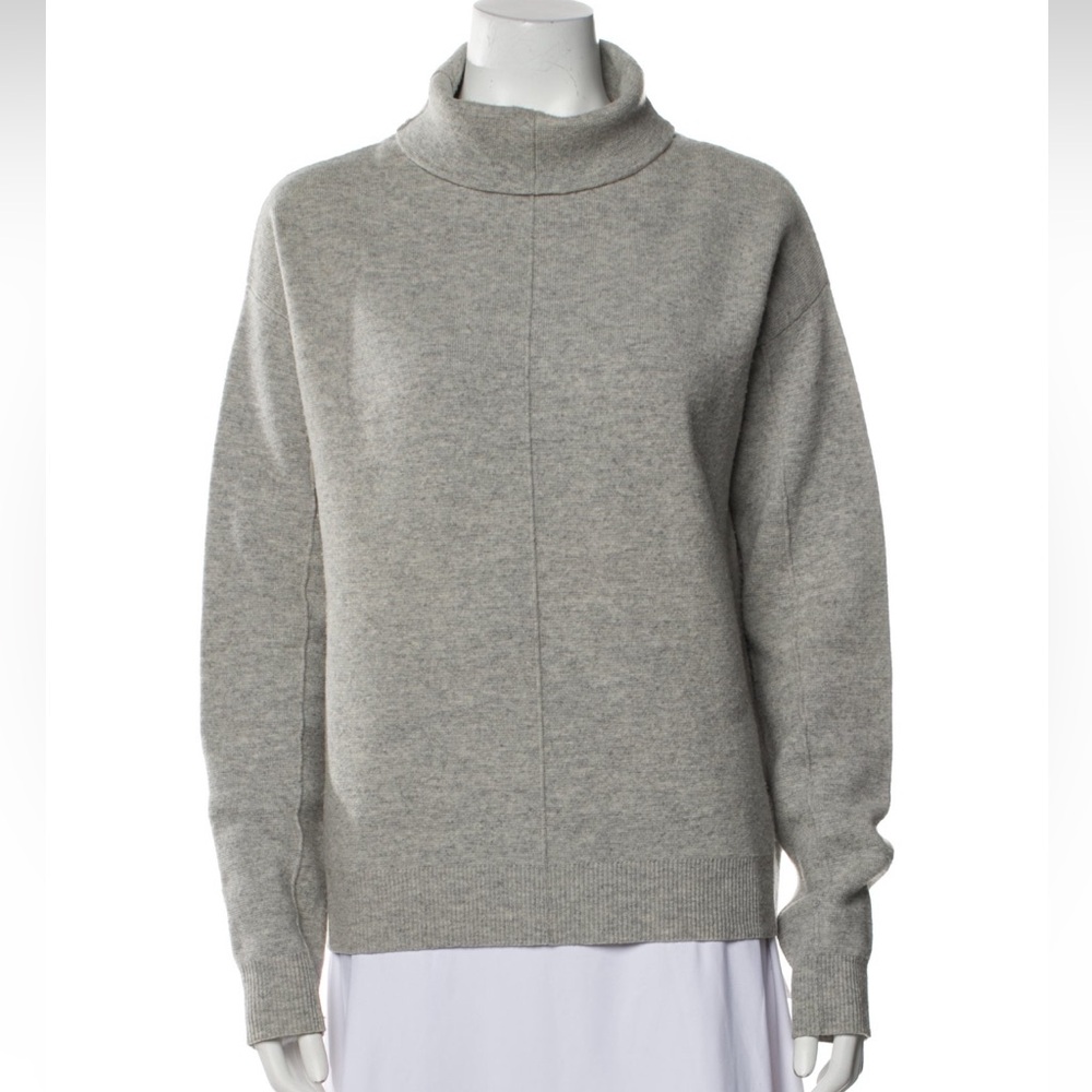 Joseph Wool Gray Turtleneck Sweater